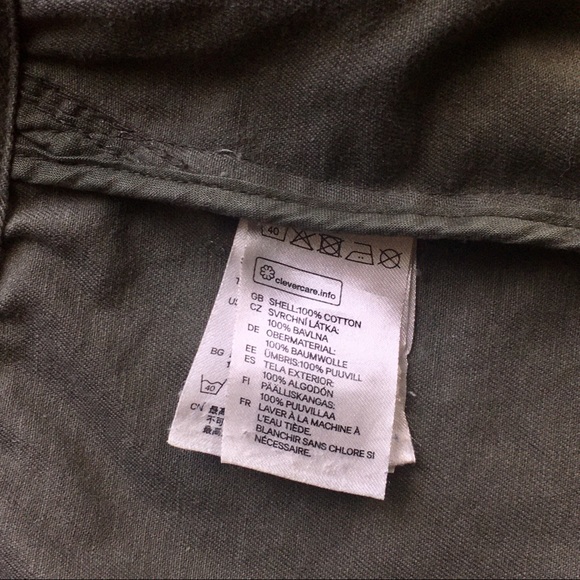 🟠 2/$20 H&M LOGG Utility Jacket - Army Green (8) - Picture 10 of 13